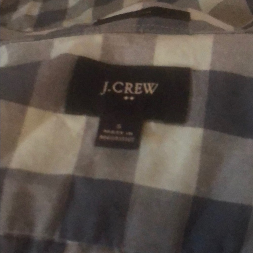J. Crew Slim Fit Gingham Shirt Courier Blue